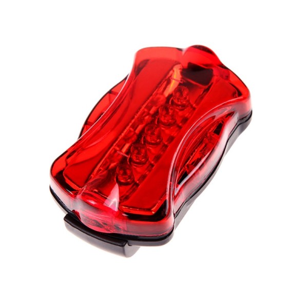 Bicycle taillight, with 5 leds, red color, type I